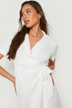 Robe Blazer à Manches Courtes 9 Robe Blazer à Manches Courtes -BOOHO Kleidung Magasin gzz20512 white xl 3