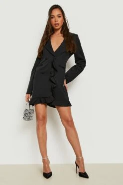 Robe Blazer à Volants -BOOHO Kleidung Magasin gzz20513 black xl 2