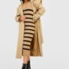 Petite - Robe Pull Rayée à Col V -BOOHO Kleidung Magasin gzz20843 beige xl