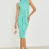 Robe Mi-longue Sans Manches à Col Montant -BOOHO Kleidung Magasin gzz21445 jade xl