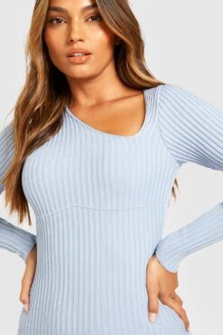 Robe Corset Asymétrique à Découpes -BOOHO Kleidung Magasin gzz21628 powder20blue xl 3