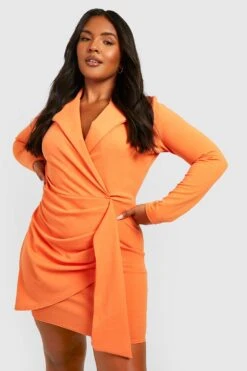 Grande Taille - Robe Blazer Froncée