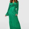 Robe Longue Plissée à Volants 2 Robe Longue Plissée à Volants -BOOHO Kleidung Magasin gzz22351 green xl