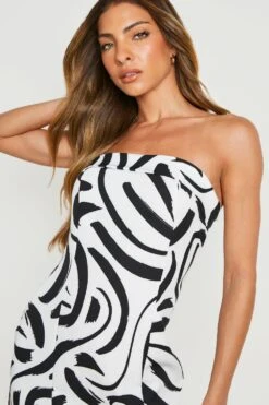 Robe De Tailleur à Imprimé Abstrait -BOOHO Kleidung Magasin gzz22960 black xl 3