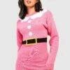 Robe Pull De Noël à Slogan Mrs Elf 2 Robe Pull De Noël à Slogan Mrs Elf -BOOHO Kleidung Magasin gzz23287 hot20pink xl