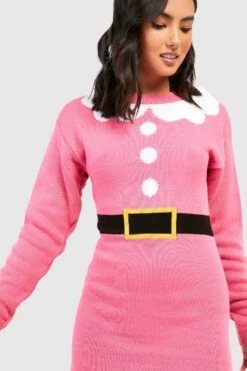 Robe Pull De Noël à Slogan Mrs Elf -BOOHO Kleidung Magasin gzz23287 hot20pink xl 3