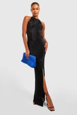 Tall - Robe Longue Fendue Plissée