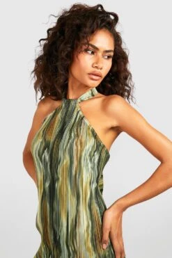 Robe Mi-longue Tie Dye Dos Nu -BOOHO Kleidung Magasin gzz24743 khaki xl 3