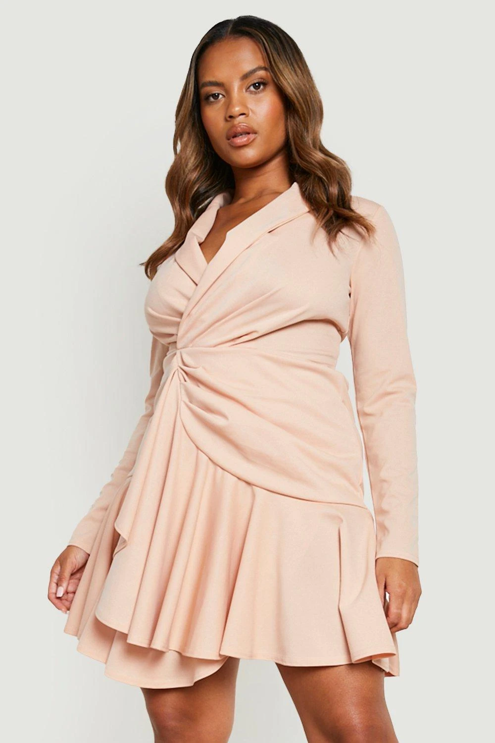 Grande Taille - Robe Blazer à Volants 3 Grande Taille - Robe Blazer à Volants