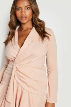 Grande Taille - Robe Blazer à Volants 9 Grande Taille - Robe Blazer à Volants -BOOHO Kleidung Magasin gzz24821 stone xl 3