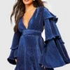 Robe Courte Plissée -BOOHO Kleidung Magasin gzz25422 navy xl