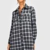 Robe Chemise Oversize à Carreaux -BOOHO Kleidung Magasin gzz25487 black xl