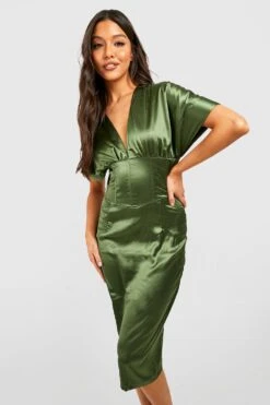 Robe Corset Satinée -BOOHO Kleidung Magasin gzz25488 olive xl 2