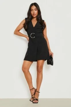 Petite - Robe Blazer Sans Manches -BOOHO Kleidung Magasin gzz25548 black xl 2