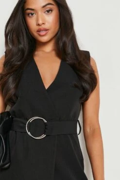 Petite - Robe Blazer Sans Manches -BOOHO Kleidung Magasin gzz25548 black xl 3