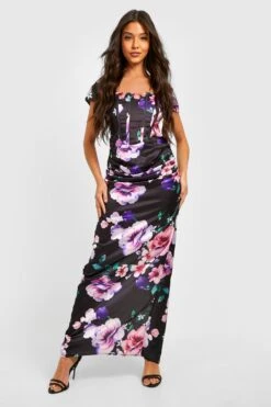 Robe Corset Fleurie Satinée 8 Robe Corset Fleurie Satinée -BOOHO Kleidung Magasin gzz25614 black xl 2