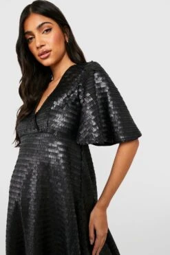 Maternité - Robe De Grossesse Pailletée -BOOHO Kleidung Magasin gzz26024 black xl 3