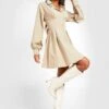 Robe Chemise Corset -BOOHO Kleidung Magasin gzz26057 sand xl