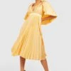 BOOHOO Robe Midi Plissée Pour Demoiselles D'honneur -BOOHO Kleidung Magasin gzz26627 lemon xl