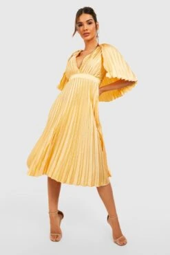 BOOHOO Robe Midi Plissée Pour Demoiselles D'honneur