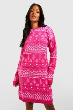 Tall - Robe Pull De Noël -BOOHO Kleidung Magasin gzz26785 pink xl 2