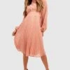 Robe Mi-longue à Col Montant -BOOHO Kleidung Magasin gzz29135 blush xl