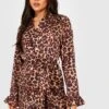 Robe De Chambre Satinée Premium à Imprimé Léopard -BOOHO Kleidung Magasin gzz29675 leopard xl