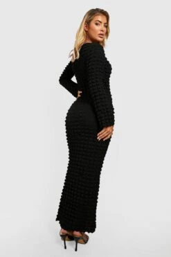 Robe Longue Texturée -BOOHO Kleidung Magasin gzz30356 black xl 1