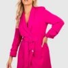 Grande Taille - Robe Blazer à Boutons Dorés -BOOHO Kleidung Magasin gzz30426 hot20pink xl