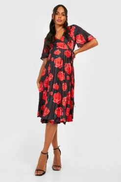 Maternité - Robe De Grossesse Mi-longue Fleurie