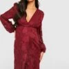 Maternité - Robe De Grossesse Fleurie -BOOHO Kleidung Magasin gzz30698 wine xl