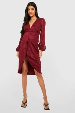 Maternité - Robe De Grossesse Fleurie -BOOHO Kleidung Magasin gzz30698 wine xl 3