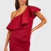 Robe Asymétrique En Néoprène -BOOHO Kleidung Magasin gzz31764 berry xl