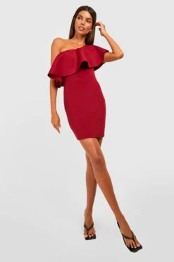 Robe Asymétrique En Néoprène -BOOHO Kleidung Magasin gzz31764 berry xl 2