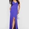 BOOHOO Petite - Robe Portefeuille Fendue En Néoprène -BOOHO Kleidung Magasin gzz31958 purple xl
