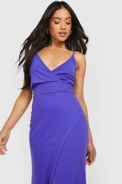 BOOHOO Petite - Robe Portefeuille Fendue En Néoprène 8 BOOHOO Petite - Robe Portefeuille Fendue En Néoprène -BOOHO Kleidung Magasin gzz31958 purple xl 2