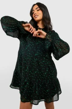 Robe à Volants étagés Et Imprimé étoile -BOOHO Kleidung Magasin gzz32284 multi xl 2