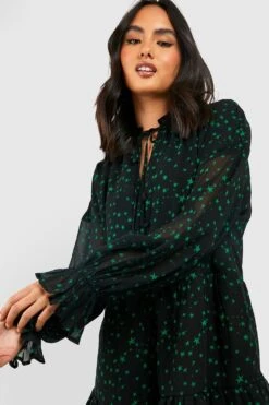 Robe à Volants étagés Et Imprimé étoile -BOOHO Kleidung Magasin gzz32284 multi xl 3