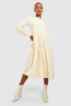 Tall - Robe Babydoll Froncée 8 Tall - Robe Babydoll Froncée -BOOHO Kleidung Magasin gzz33633 stone xl 2