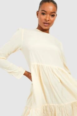 Tall - Robe Babydoll Froncée 9 Tall - Robe Babydoll Froncée -BOOHO Kleidung Magasin gzz33633 stone xl 3