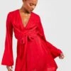 Tall - Robe Patineuse Satinée à Imprimé Léopard 2 Tall - Robe Patineuse Satinée à Imprimé Léopard -BOOHO Kleidung Magasin gzz33639 red xl