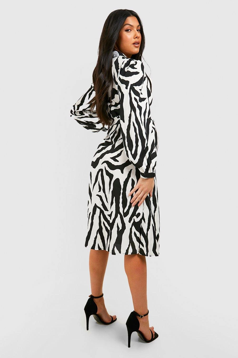 Maternité - Robe Chemise De Grossesse Imprimée 4 Maternité - Robe Chemise De Grossesse Imprimée – Image 2