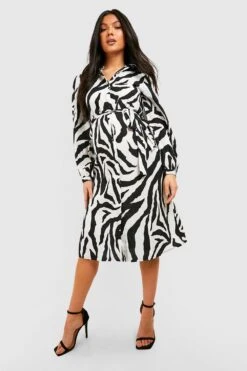 Maternité - Robe Chemise De Grossesse Imprimée 8 Maternité - Robe Chemise De Grossesse Imprimée -BOOHO Kleidung Magasin gzz33663 black xl 2