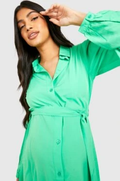 Maternité - Robe Chemise De Grossesse 9 Maternité - Robe Chemise De Grossesse -BOOHO Kleidung Magasin gzz33666 bright20green xl 3