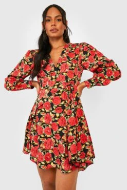 Maternité - Robe De Grossesse Patineuse Imprimée -BOOHO Kleidung Magasin gzz33667 black xl 2