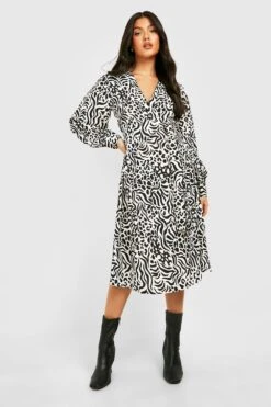 Maternité - Robe De Grossesse Patineuse Imprimée -BOOHO Kleidung Magasin gzz33668 black xl 2