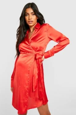 Maternité - Robe De Grossesse Courte -BOOHO Kleidung Magasin gzz33672 red xl 2