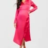 Maternité - Robe De Grossesse Satinée -BOOHO Kleidung Magasin gzz33677 hot20pink xl
