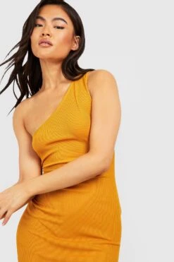 Robe Mi-longue Côtelée Asymétrique 9 Robe Mi-longue Côtelée Asymétrique -BOOHO Kleidung Magasin gzz34115 mustard xl 3