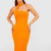 Robe Mi-longue à Col Montant Et Découpe -BOOHO Kleidung Magasin gzz34141 orange xl